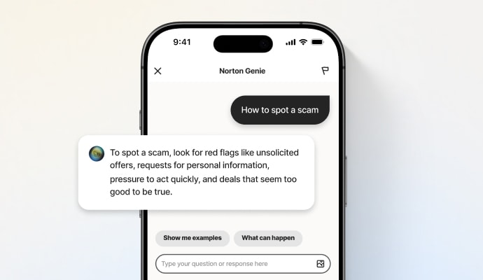 Βοηθός μέσω τεχνητής νοημοσύνης Norton Genie – Εικόνα προϊόντος του Norton Genie